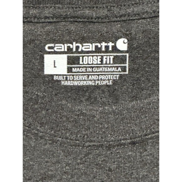Carhartt T-shirt Short Sleeve Grey Gray Top Shirt Large - Picture 2 of 5